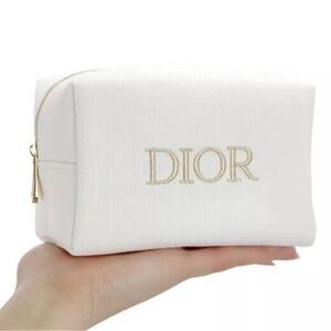 Dior canvas pouch with Gold Accents